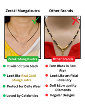 Kimaya Rose Gold Full black Beads Mangalsutra - Image 3