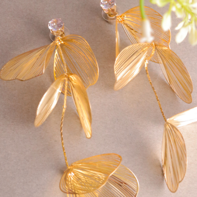 Hall of Fame Gold Plated Earrings