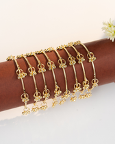 Kashmiri Gold Plated Bangle (Set Of 8) - Image 5