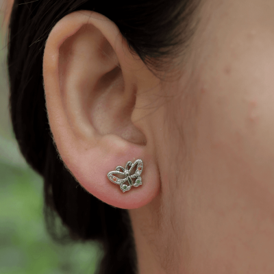 Miniature Butterfly Studs