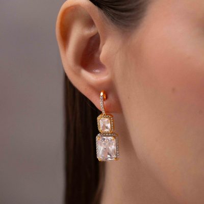 Crystal Curve Earrings