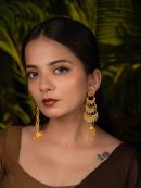 Shreya Long Gold Earrings