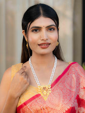 Triveni Long Gold Necklace set - Image 2