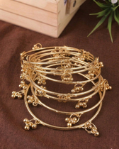 Kashmiri Gold Plated Bangle (Set Of 8) - Image 4