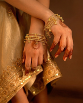 Kashmiri Gold Plated Bangle (Set Of 8) - Image 2